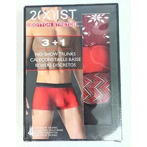 2xist Cotton Stretch 3+1 Pack - Size S - 28-30 - 4 No-Show Briefs Multicolor -